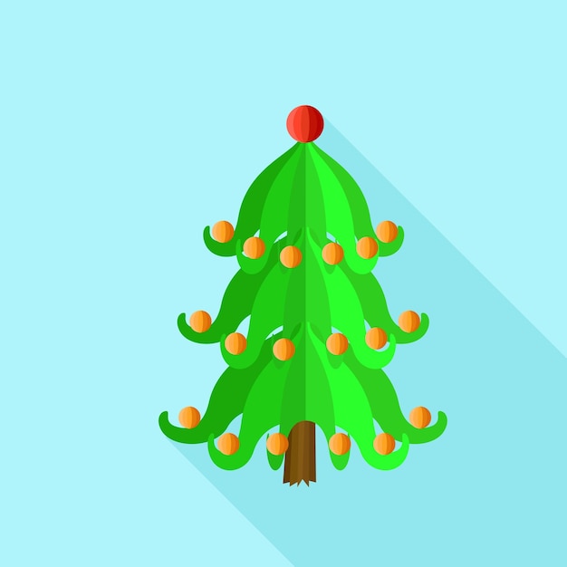 Festlicher Weihnachtsbaum-Symbol Flache Illustration des festlichen Weihnachtsbaum-Vektorsymbols für Webdesign