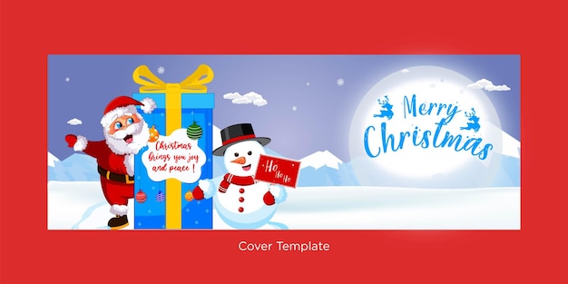 Festliches elegantes Frohe Weihnachten-Deckblatt-Vorlagendesign