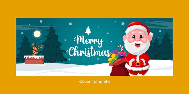 Festliches elegantes Frohe Weihnachten-Deckblatt-Vorlagendesign
