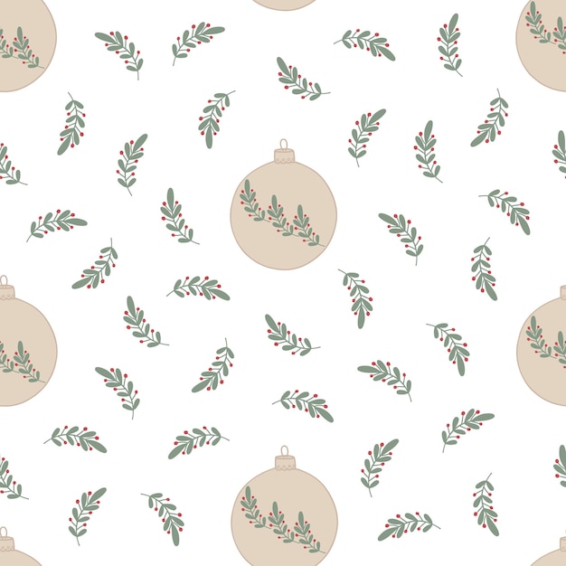 Festliches weihnachtsnahtloses muster im cartoon-flat-stil für wohnkultur-textil-geschenkpapier