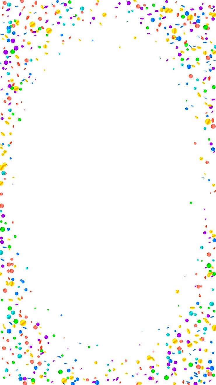Festliches wunderschönes Konfetti. Stars zum Feiern. Helles Konfetti auf weißem Hintergrund. Günstige festliche Overlay-Vorlage. Vertikaler Vektorhintergrund.