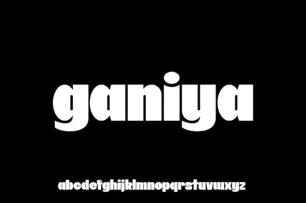 Fettdruck-Alphabet-Schriftvektor anzeigen