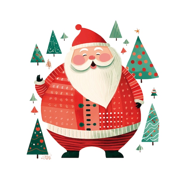 Fette weihnachtsmänner vector clipart