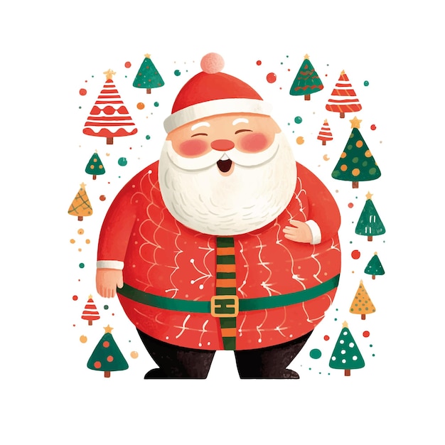 Vektor fette weihnachtsmänner vector clipart