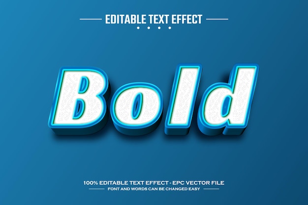 Fettgedruckte 3D-Editierbare Texteffektvorlage