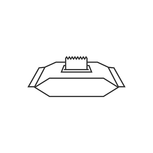 Feuchttücher-symbol isoliert auf weißem hintergrund vektor-illustration