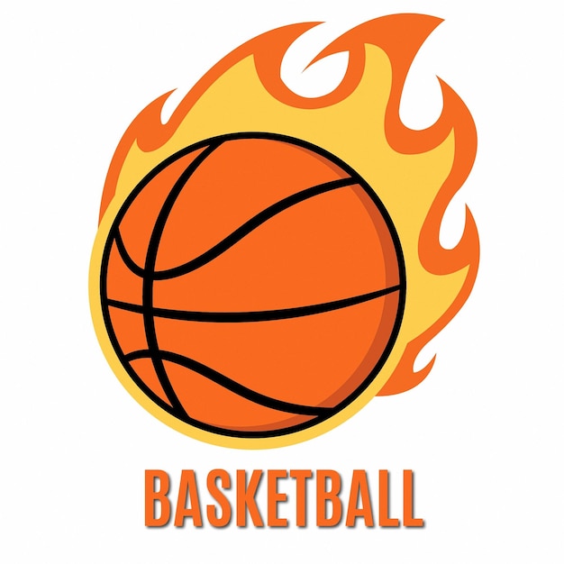 Feuer-Basketball-Vektor