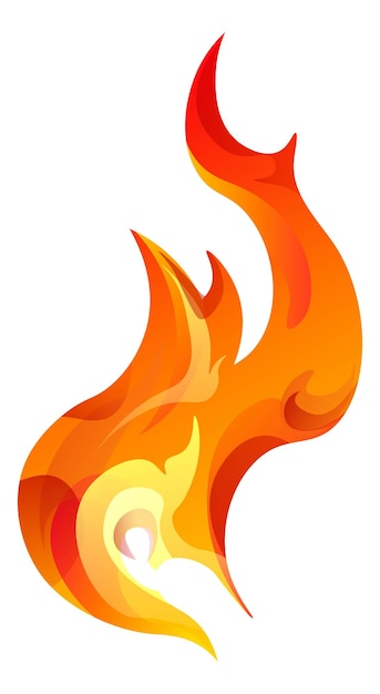 Vektor feuer brennende flammenzungen lodernder symbolvektor