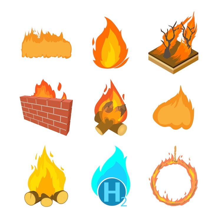 Vektor feuer-icon-set