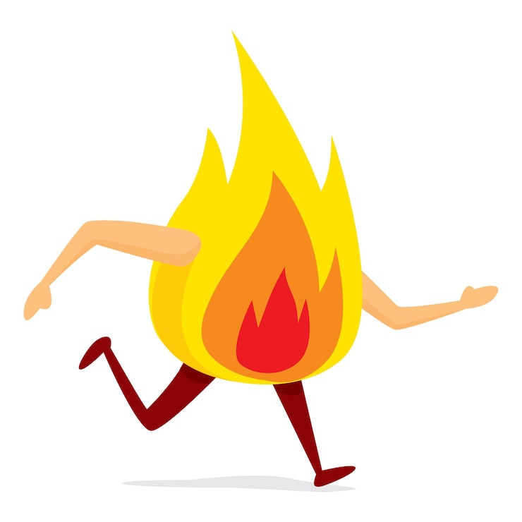 Vektor feuer läuft schnell