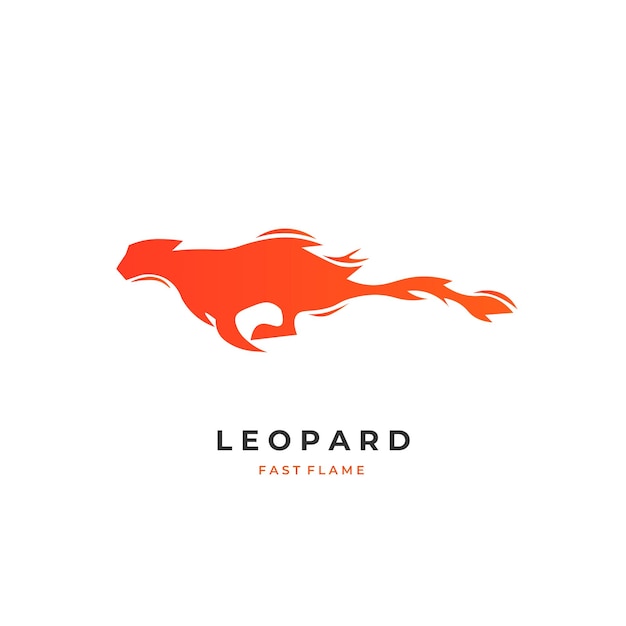 Vektor feuer-leopard-illustrations-logo