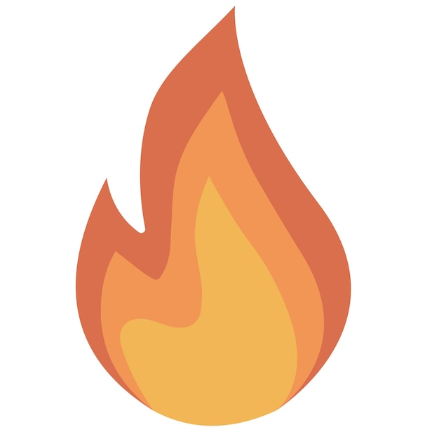 Feuer-symbol, flamme, heiße hitze, verbrennung, gefahr, waldbrand, emblem, brennbar