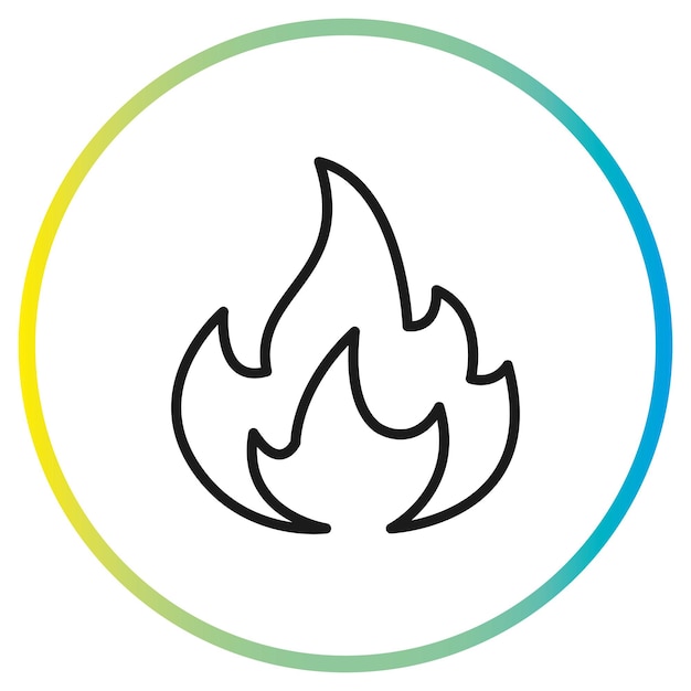 Feuer-Umriss-Symbol Flamme