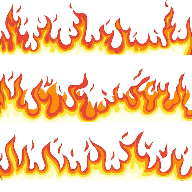 Feuerflammen flache Sammlung