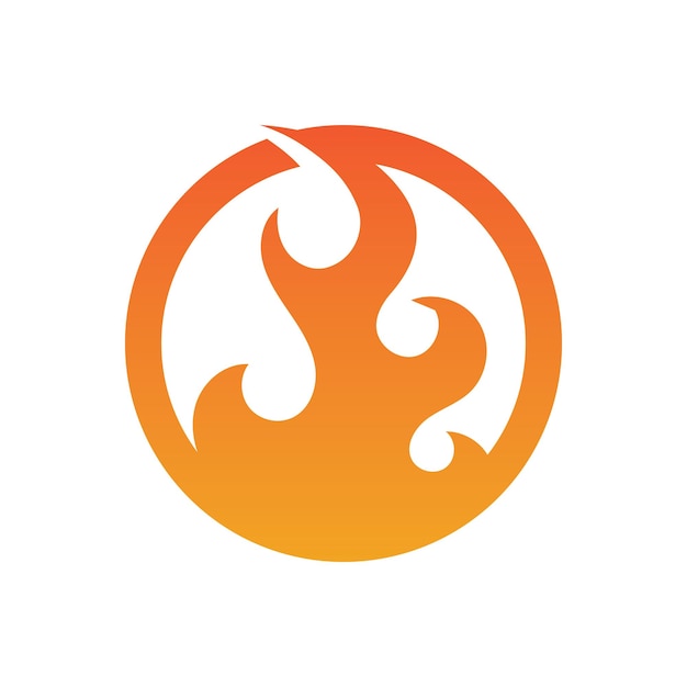 Feuerflammenlogo und symbolvektor