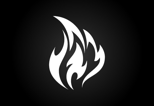 Vektor feuerflammensymbol logo-designkonzept für die öl- und gasindustrie