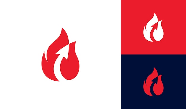 Feuerlogo mit Pfeilsymbol