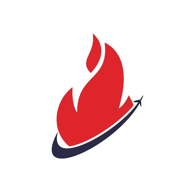 Feuerreise-vektor-logo-design-vorlage