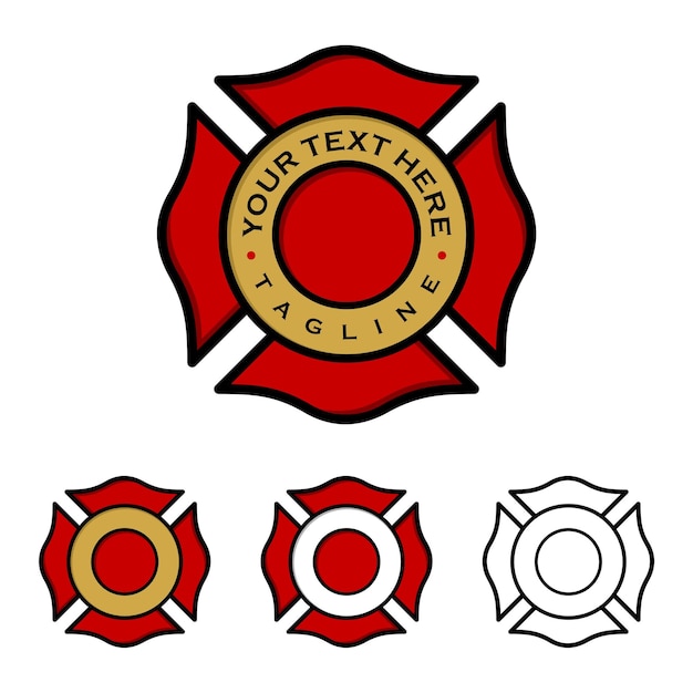 Feuerwehr emblem illustration design vektor eps 10