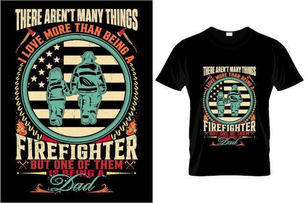 Vektor feuerwehr-vater-t-shirt-design