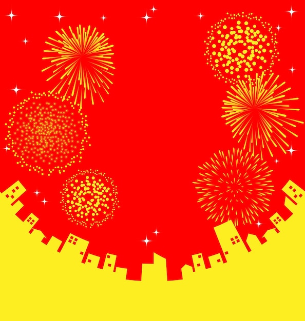 Vektor feuerwerk abstract chinesisches neujahr