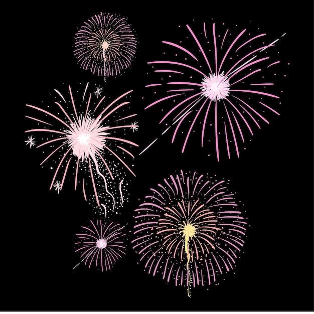 Feuerwerk Grafik Feuerwerk Neujahr Elemente Glückliches Neujahr chinesisches Jahr