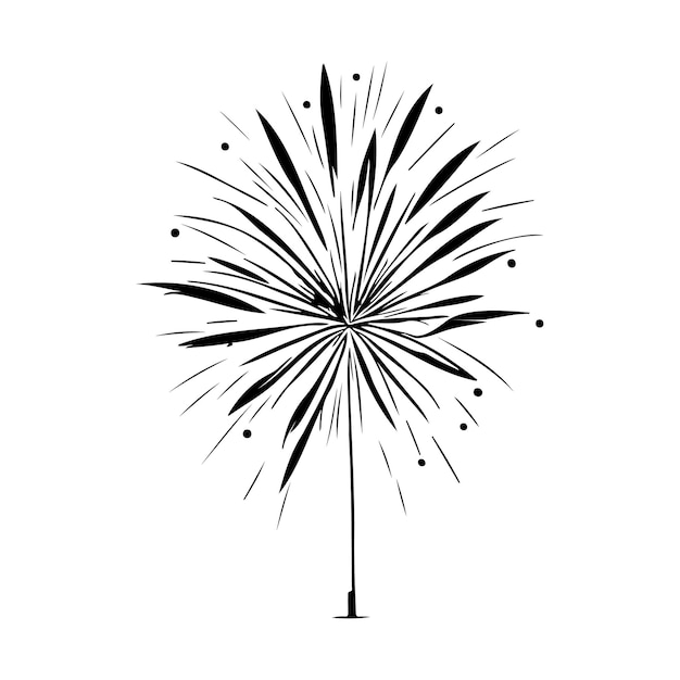 Vektor feuerwerk ikonen handzeichnung schwarze farbe chinesisches logo vektorelement und symbol