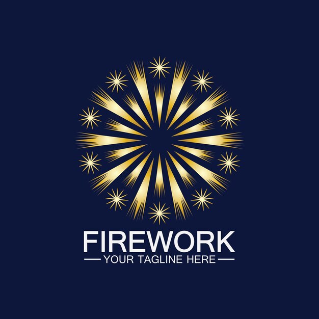 Vektor feuerwerk-logo-design-vektorvorlage