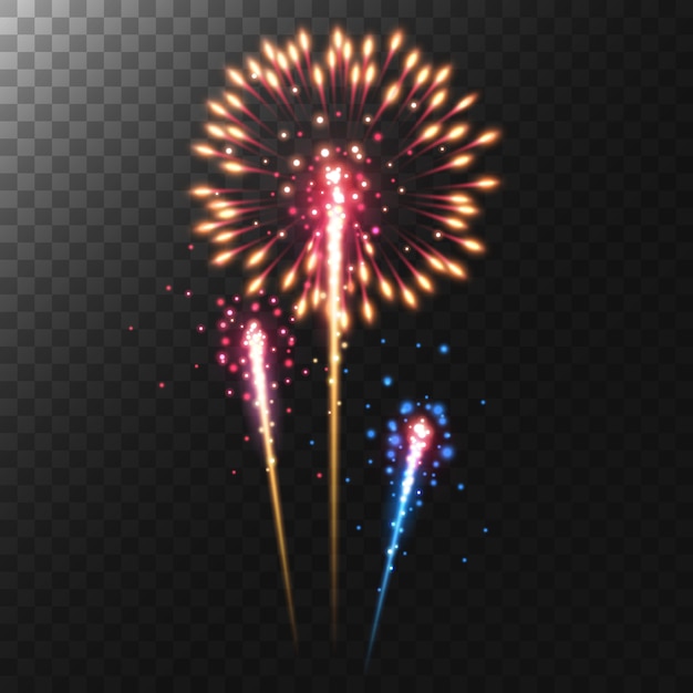 Feuerwerk und Licht leuchten