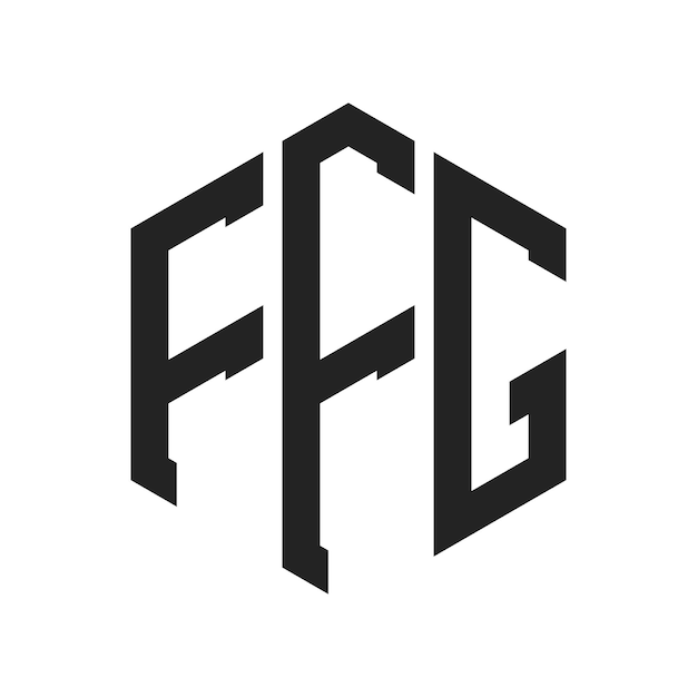 FFG-Logo-Design Anfangsbuchstaben FFG-Monogramm-Logo in Hexagonform