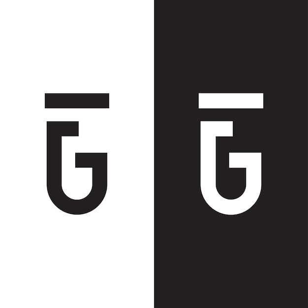 Vektor fg brief vektor logo monogramm anfangsformen modernes und minimalistisches designkonzept