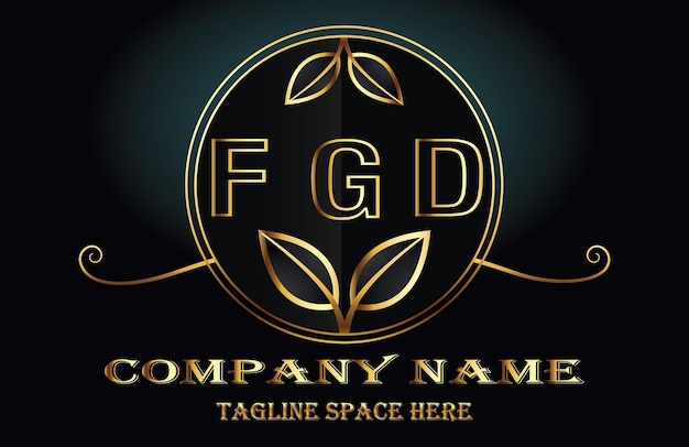 Vektor fgd-buchstaben-logo