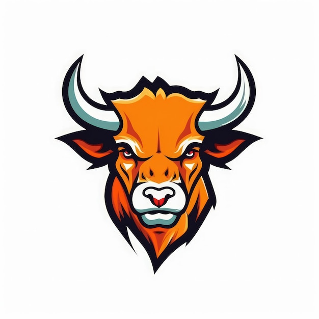 Fierce Bull Esports Logo auf weißem Hintergrund Generative KI