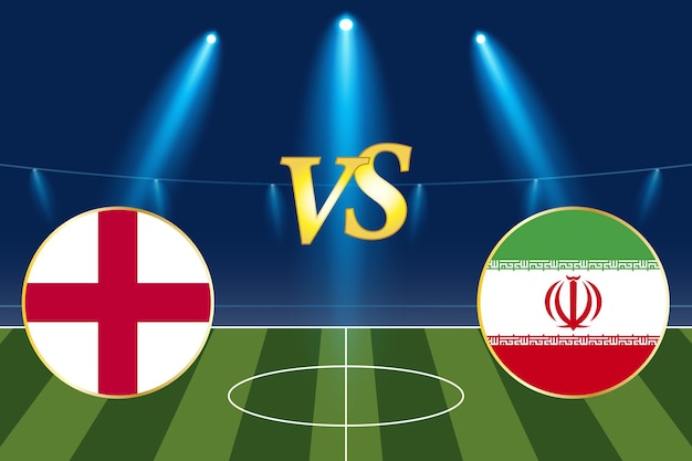 Fifa-Weltmeisterschaft Katar 2022 Gruppenphase spielt England gegen Iran Vorlage