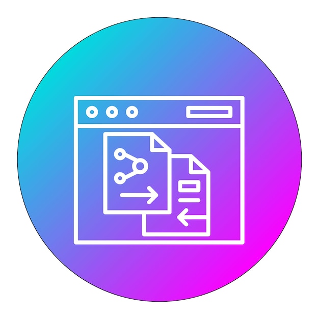 File-Sharing-Vektor-Symbol kann für Codierung und Entwicklung Iconset verwendet werden