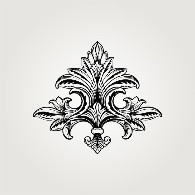 Vektor filigran mit barockem stil ornamentelemente für ihr design blumengravurdekoration