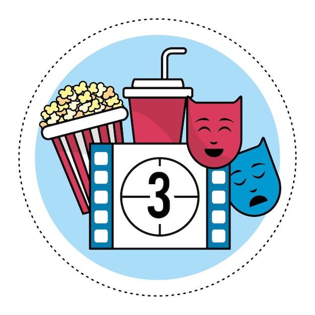 Film countdown nummer 3 mit popcorn und genres