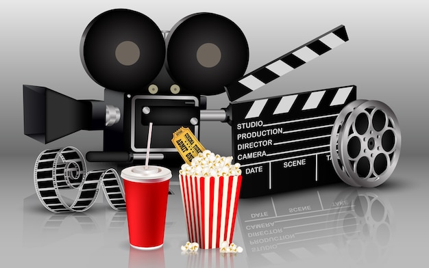 Film, Popcorn und Getränk