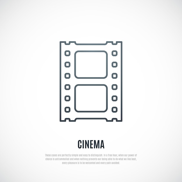 Film-stirpe-liniensymbol isoliert auf weißem hintergrund