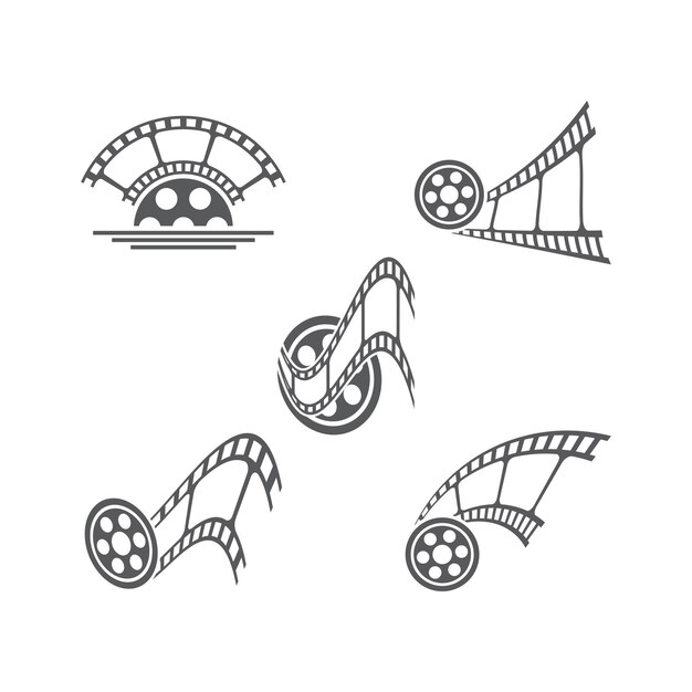 Vektor filmstreifen-logo-ikonenvektor