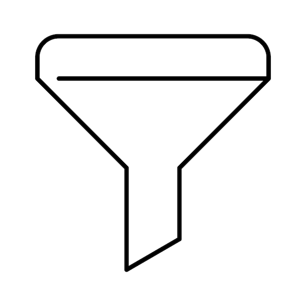 Filter sortieren Daten analytische Gliederung Symbol Vektor Illustration