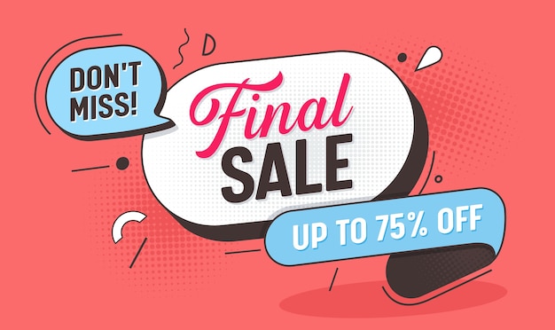 Final big sale discount banner. megapreisangebot