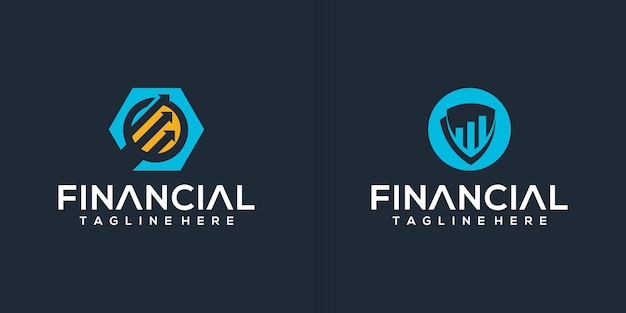 Vektor financial advisor logo design vector icon-sammlung