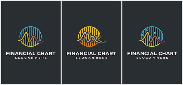 Financial market graphics logo abstraktes logo-design finanzunternehmenskonzept finanzdiagramm-logo