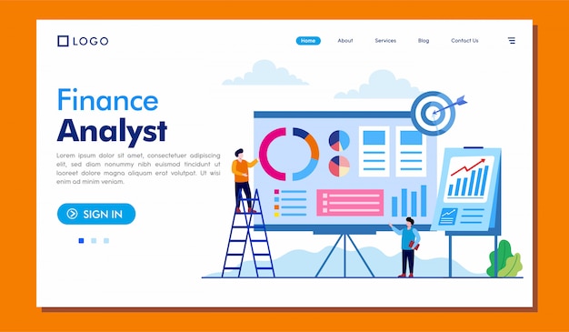 Finanzanalyst landing page website