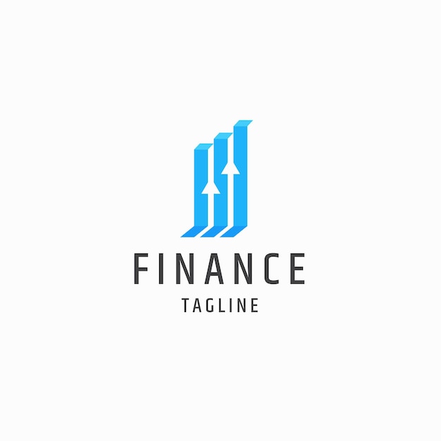 Finanzen Finanzlogo Icon Design Template flacher Vektor