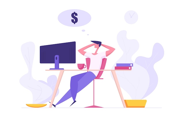 Finanzgeschäft Big Dreams Concept Illustration