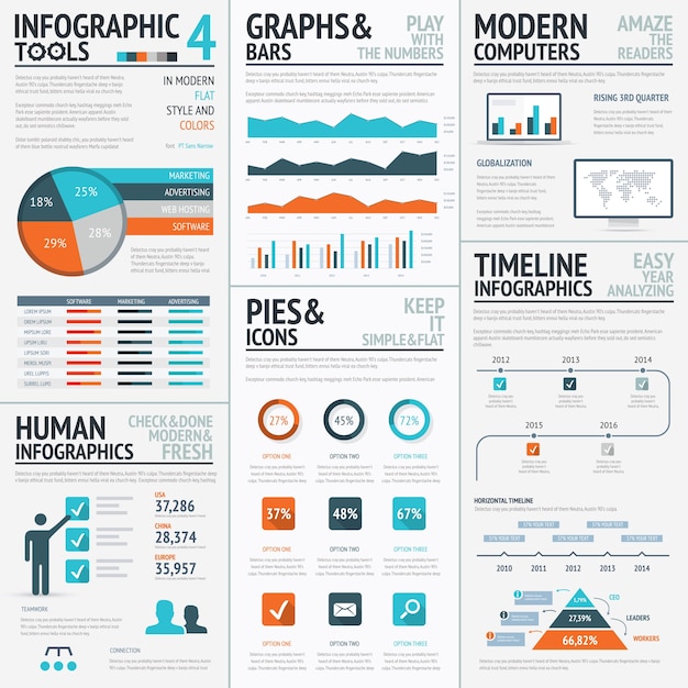 Finanzielle infografiken und finanzen grafische vektorelemente