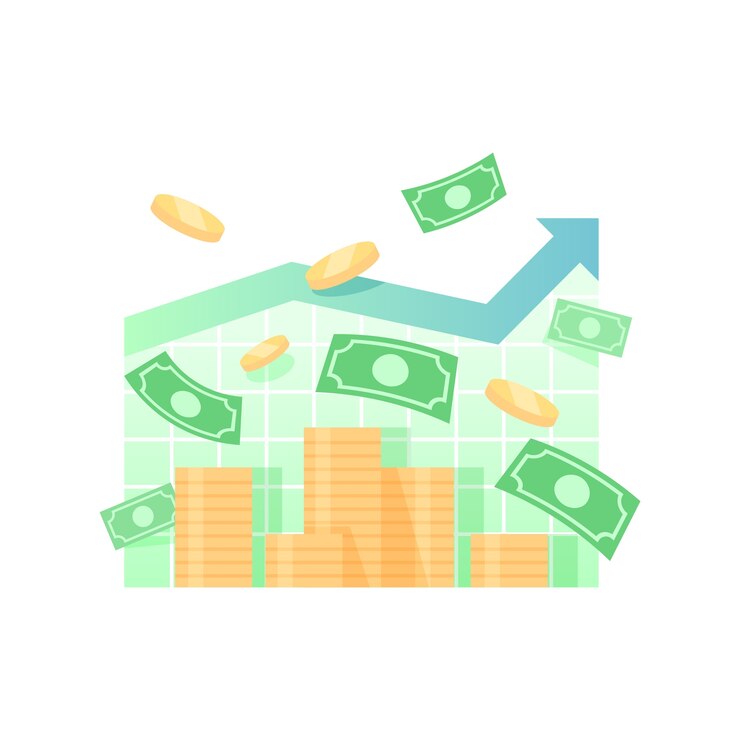 Finanzielle ROI-Vektor-Illustration
