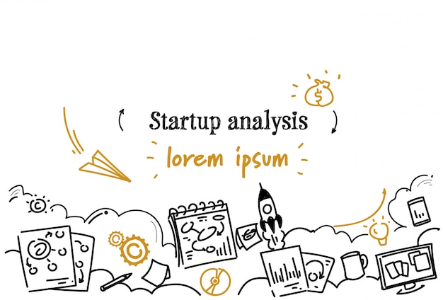Finanzielle Unternehmensgründung Analyse horizontale Vorlage